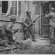 U.S. Army infantry in World War II wearing only helmets for protection. Going into battle with so little armor protection is unthinkable by today’s standards.
